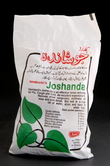 Joshanda A herbal remedy for cough, cold and flu. General view