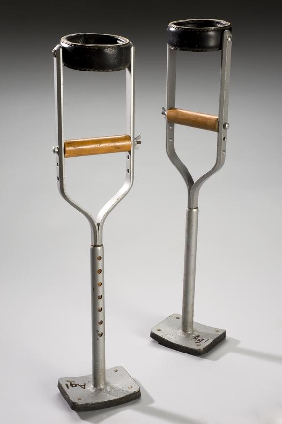 Pair of child's adjustable crutches