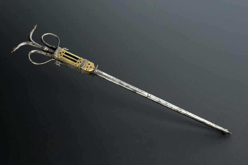 Bullet extractor, 16th century, steel and brass