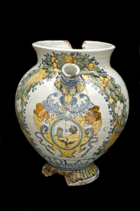 Tin-glazed earthenware drug jar