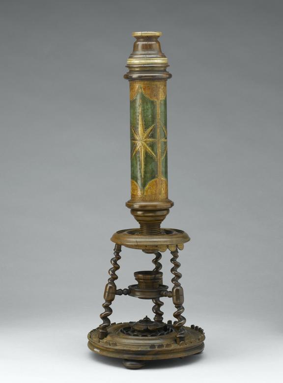 Compound monocular microscope, German or Italian, c.1700