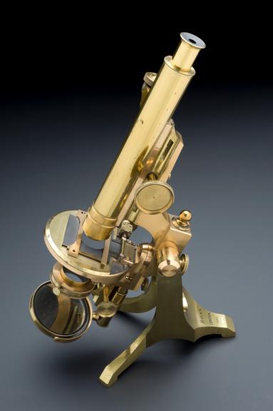 Ross research microscope, London, England, 1871-1900 (compound monocular microscopes with Schroeder fine adjustment)