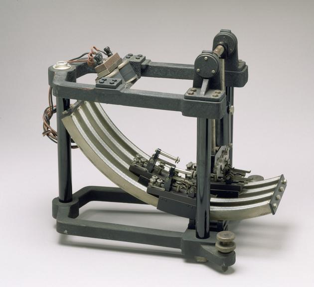 Helmholtz pendulum, German, c1900. Front three quarter view