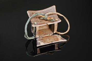 Carved wooden medicine box, Africa, 1880-1920