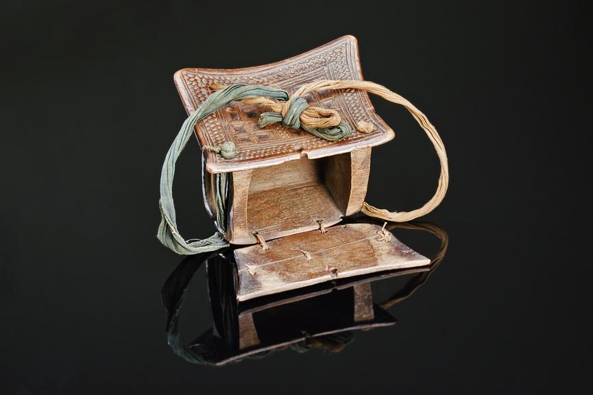 Carved wooden medicine box, Africa, 1880-1920