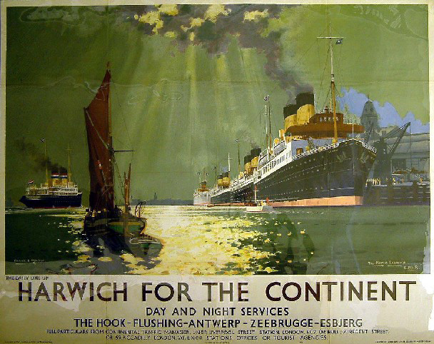 the daily line up: harwich for the continent (poster)