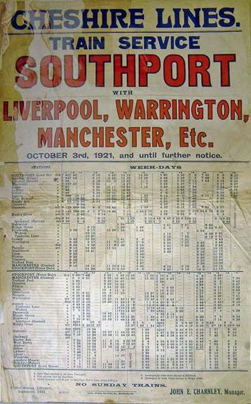 Train Service Southport with Liverpool (poster)