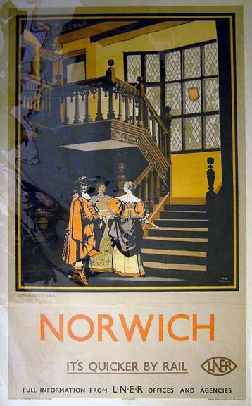 It's Quicker by Rail - Norwich (poster)