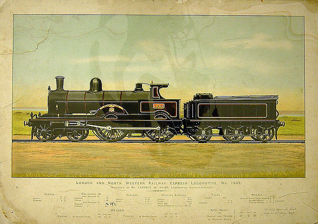 London and Norht Western Railway Express Locomotive No 1502 "Black Prince"