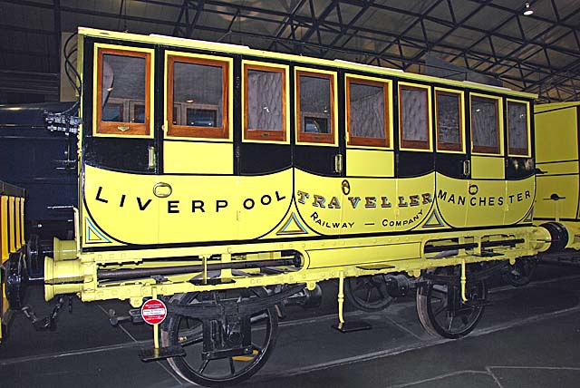 Replica of Liverpool & Manchester Railway 1st Class carriage 'Traveller'