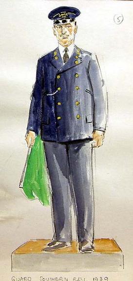 Guard, Southern Rly (painting; watercolour; drawing)