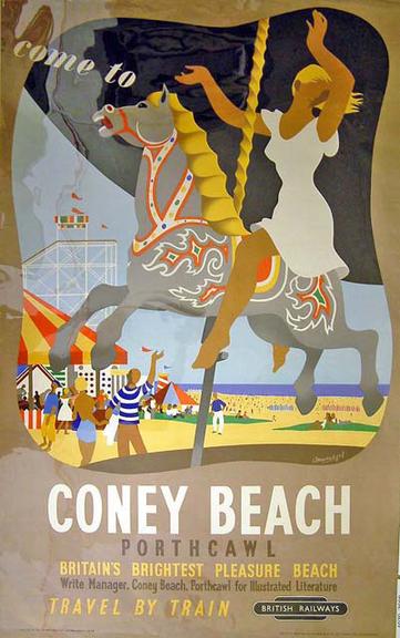 Come to Coney Beach Porthcawl (poster)