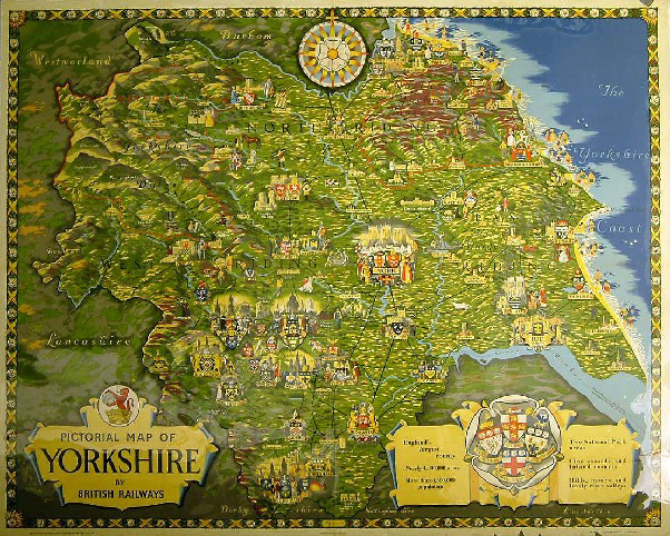 Pictorial Map of Yorkshire