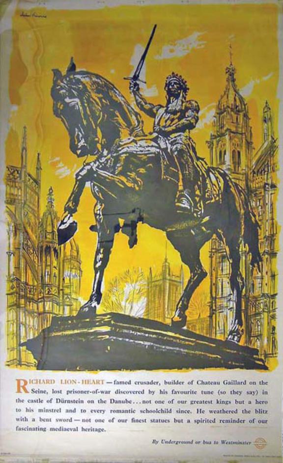 London Transport poster. Richard Lion-Heart by John Finnie