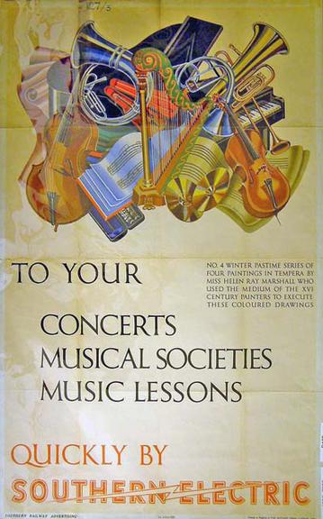 to your concerts, musical societies, music lessons (poster)