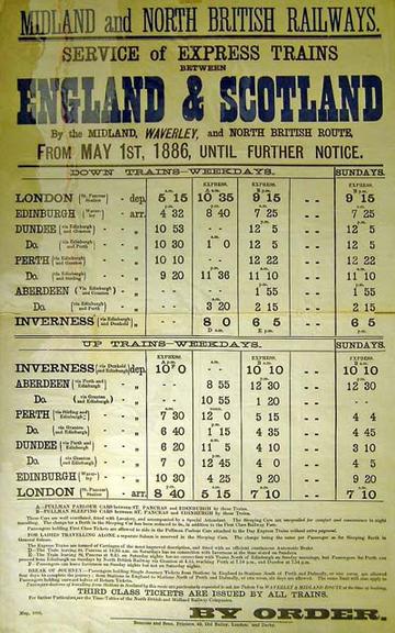 Notice, Midland Railway and North British Railway (notice)