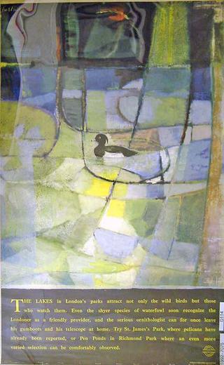 London Transport poster. Waterfowl by Fred Millet