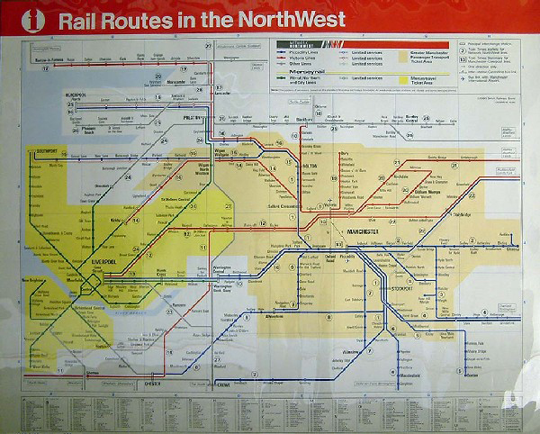 rail routes in the north west (poster)