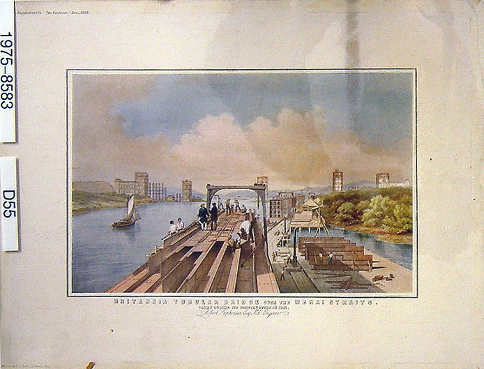 Britannia Tubular Bridge over the Menai Straits...