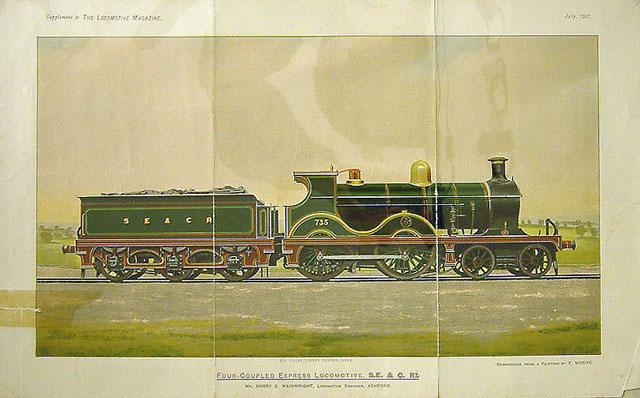 South Eastern and Chatham Railway Four-Coupled Express Locomotive No 735