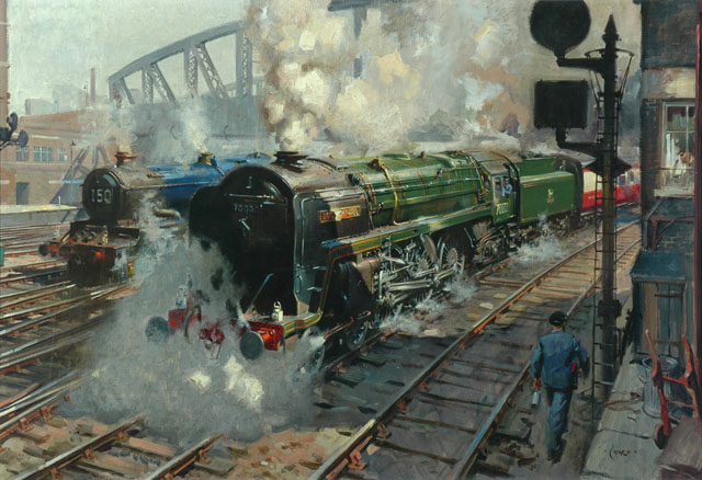 Britannia Leaving Paddington (painting; oil painting; poster artwork)