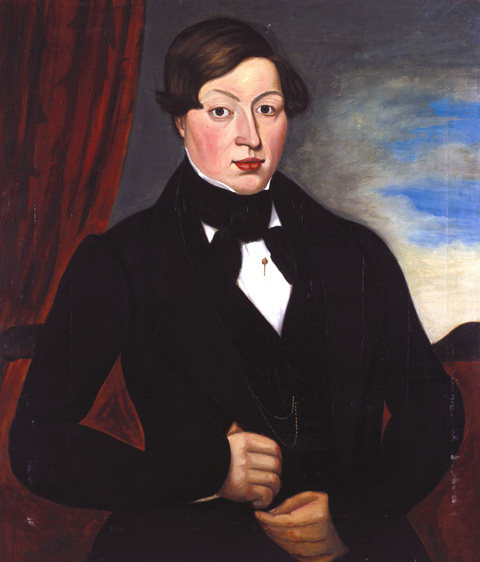 Portrait of George Stephenson as a young man