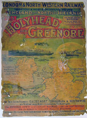 England & North of Ireland via Holyhead & Grenore