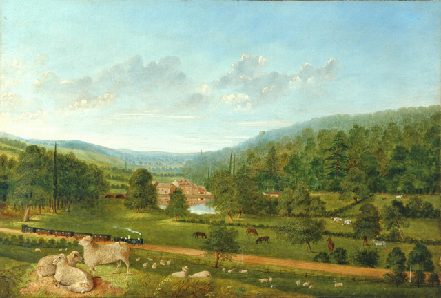 Canklow Mill from the Railway Bank (painting; oil painting)