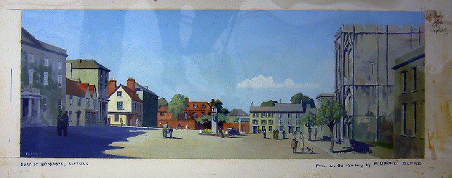 Bury St. Edmunds, Suffolk (painting; oil painting; carriage print artwork)