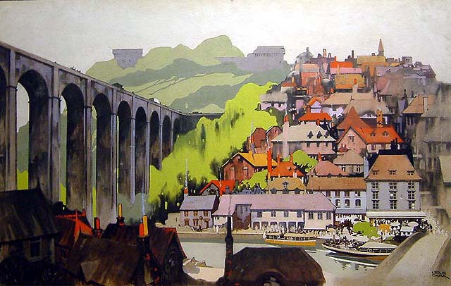 dinan (painting; watercolour; poster artwork)