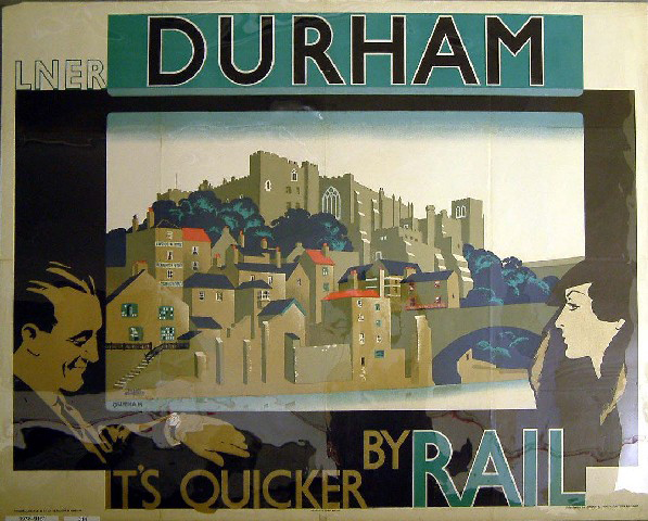 It's Quicker by Rail - Durham (poster)