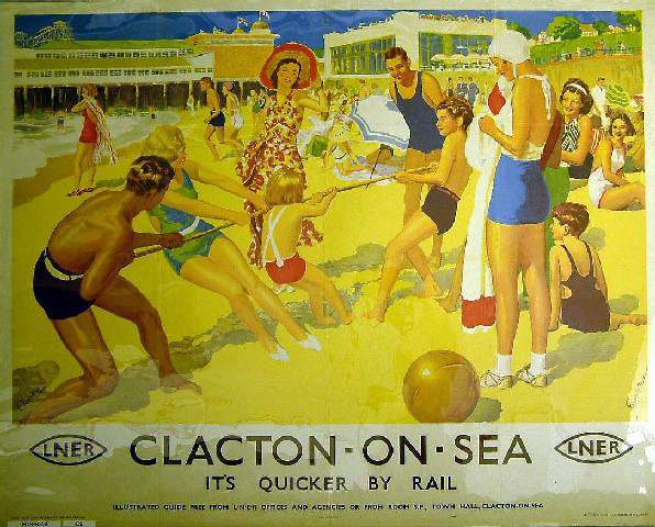 It's Quicker by Rail - Clacton-on-Sea (poster)