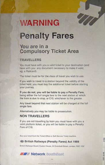 warning penalty fares