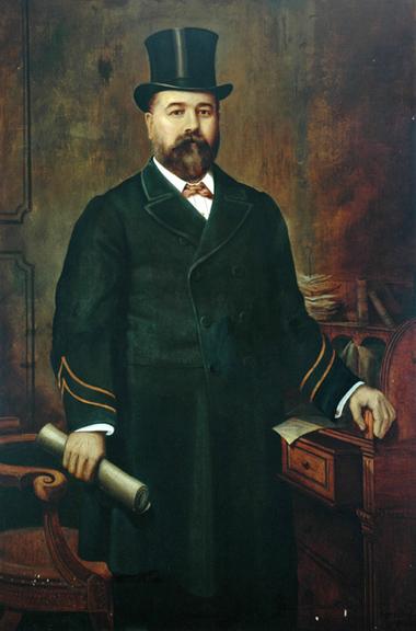 William Kirk, Station Master, Liverpool Central, Cheshire Lines Committee (painting; oil painting; portrait)