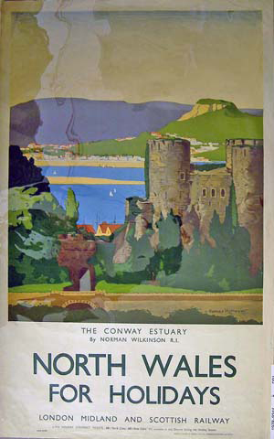 North Wales for Holidays - The Conway Estuary (poster)