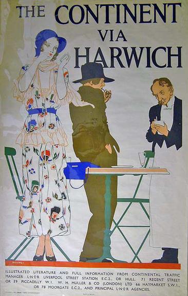 the continent via harwich (poster)