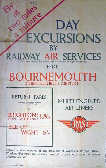 Railway Air Services poster, Fly at Two Miles a Minute (poster)