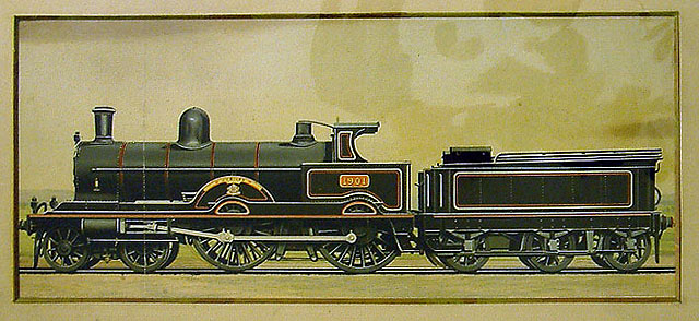 London and North Western Railway Four-Cylinder Compound Express Locomotive No 1901, Jubilee (print)