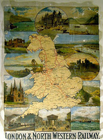 London & North Western Railway Map (poster)