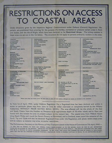 Restrictions on Access to Coastal Areas