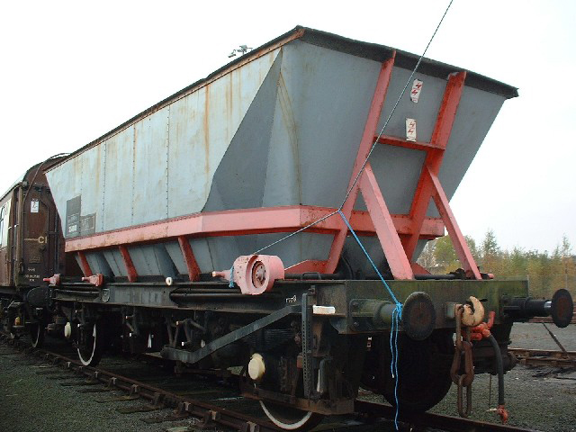 Prototype British Railways 'Merry-go-Round' hopper coal wagon, 1964 (coal wagon; prototype; hopper wagon; railway wagon; merry-go-round wagon)