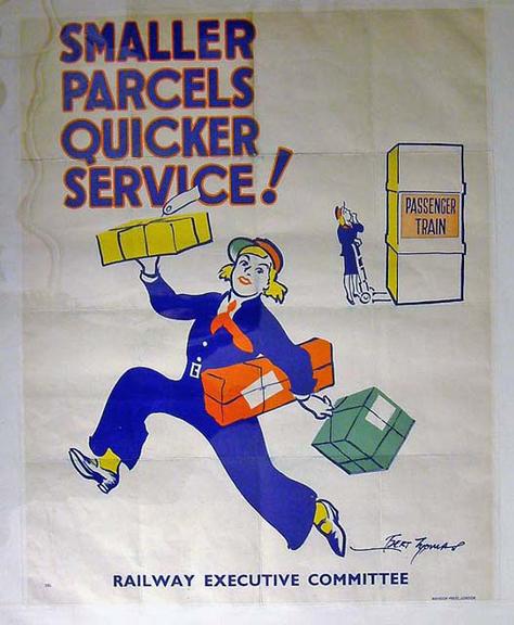 Smaller Parcels Quicker Service! (poster)