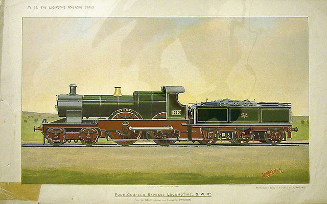 Great Western Railway Four-Coupled Express Locomotive No 3410 "Sydney"