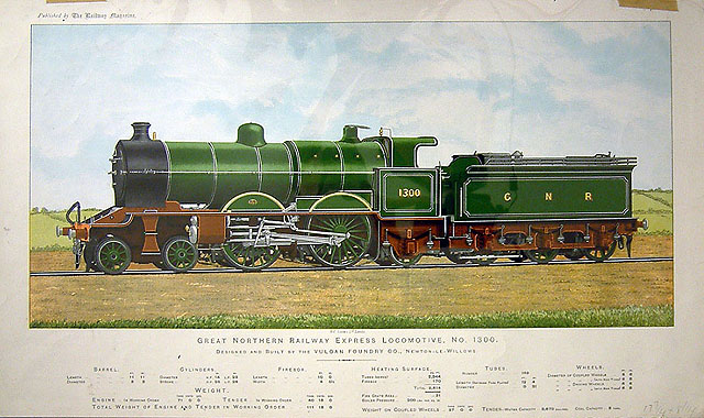 Great Northern Railway Express Locomotive No. 1300. (print)