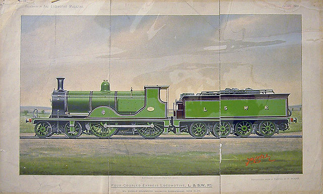 London and South Western Railway Four-Coupled Express Locomotive No 310