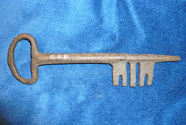 Key, Old Mortice-type key found during excavations for the original Liverpool St Station