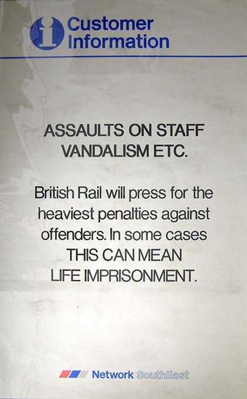 Assaults on staff (poster)