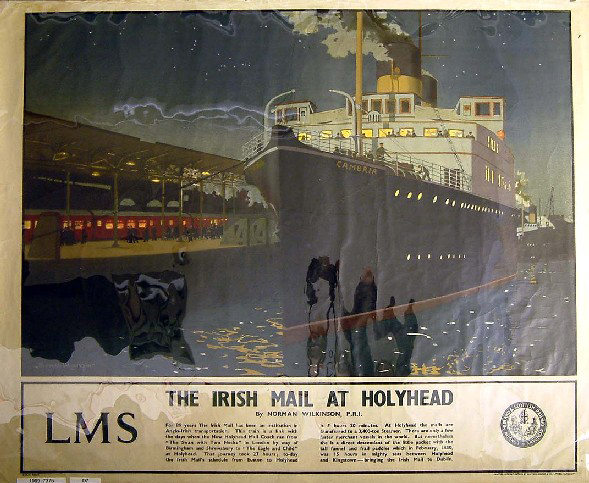 the irish mail at holyhead (poster)