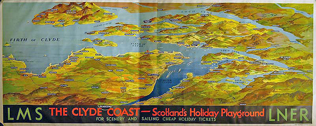 LMSR/LNER clyde coast poster