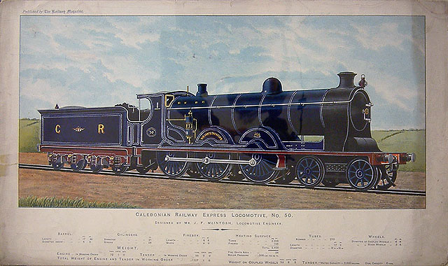 Caledonian Railway Express Locomotive No 50 "Sir James Thompson" (print)